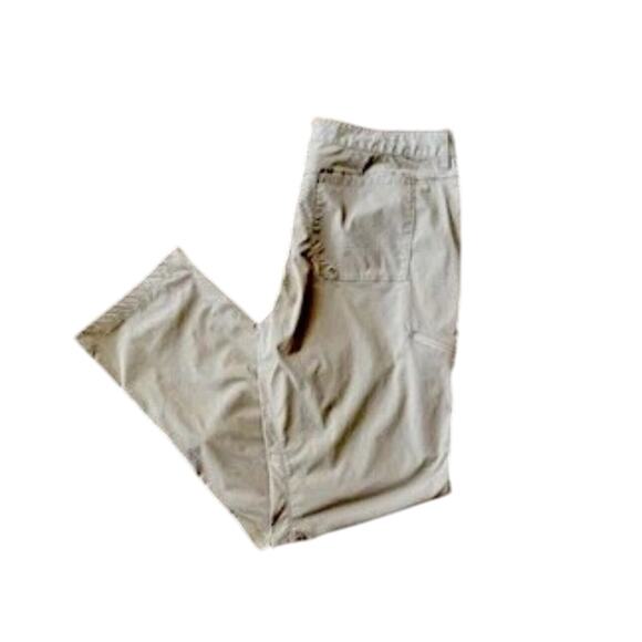 Orvis travel Adjustable Capri pants beige Nylon Hiking Trail Cargo Women’s 14 - Picture 2 of 8
